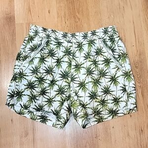 Palm Tree Cotton Shorts